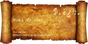 Voki Áron névjegykártya