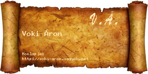 Voki Áron névjegykártya
